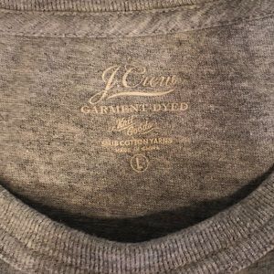Jcrew Slub Cotton Garment Dyed Gray Pocket T-Shirt - Large